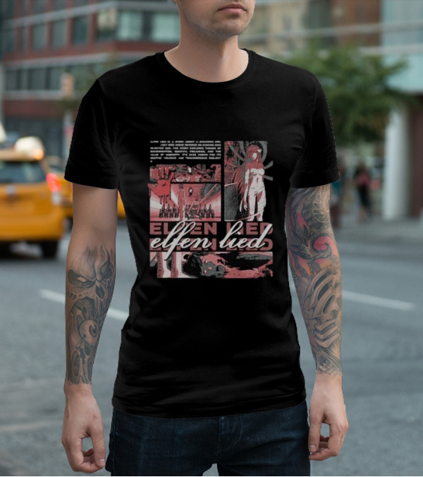 Elfen Lied Story And Imagery With Elfen Lied Text And Visual Elements T-Shirt