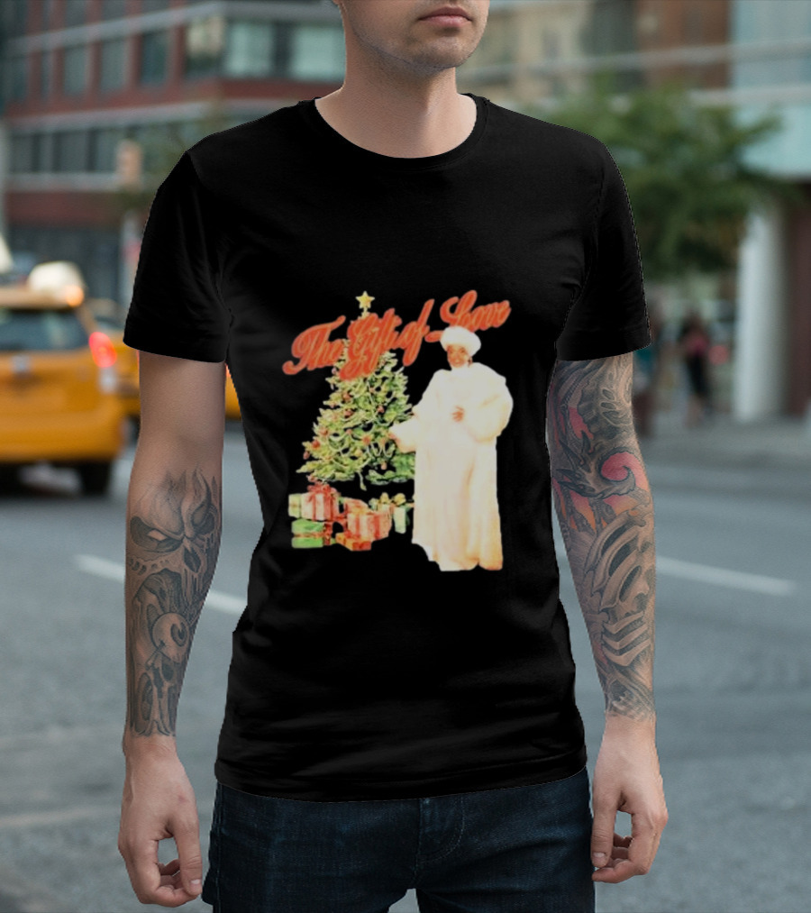 The Gift of Love Christmas Tree Retro Style Jennifer Hudson T-Shirt