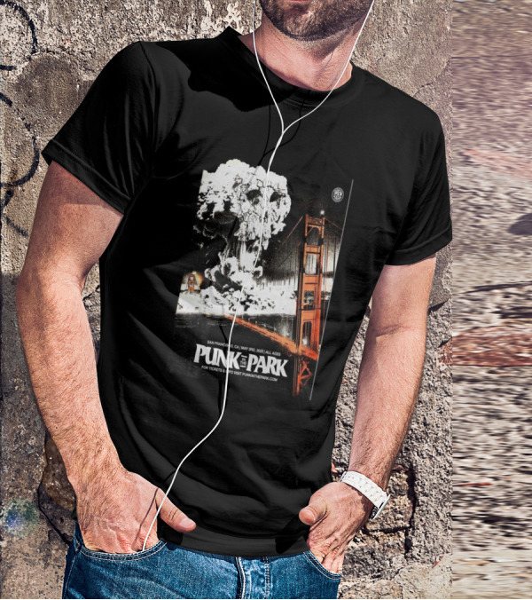 Punk In The Park San Francisco May 3 2025 Golden Gate Explosive Skull Event T-Shirt