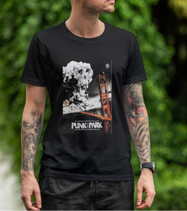 Punk In The Park San Francisco May 3 2025 Golden Gate Explosive Skull Event T-Shirt
