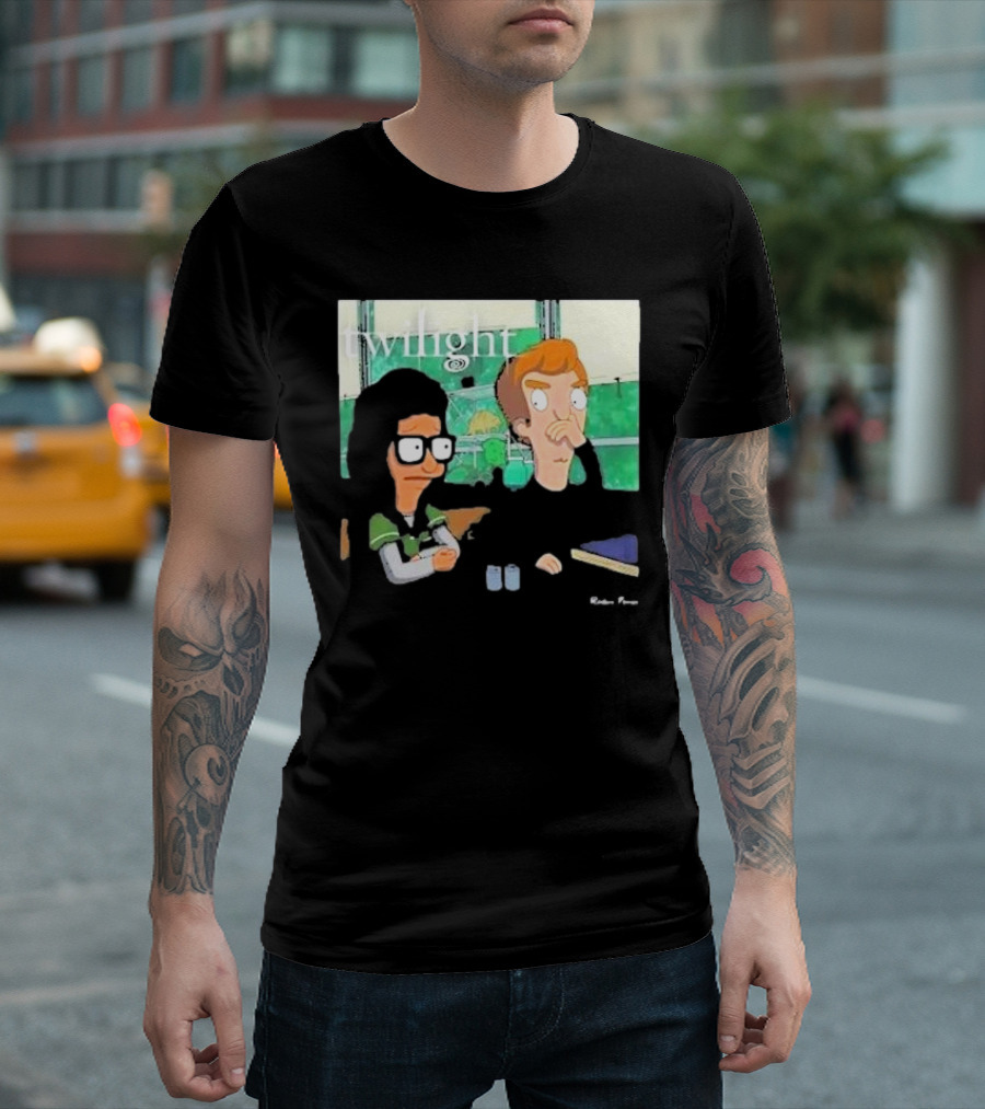 Twilight Characters in Bob's Burgers Style Mashup T-Shirt