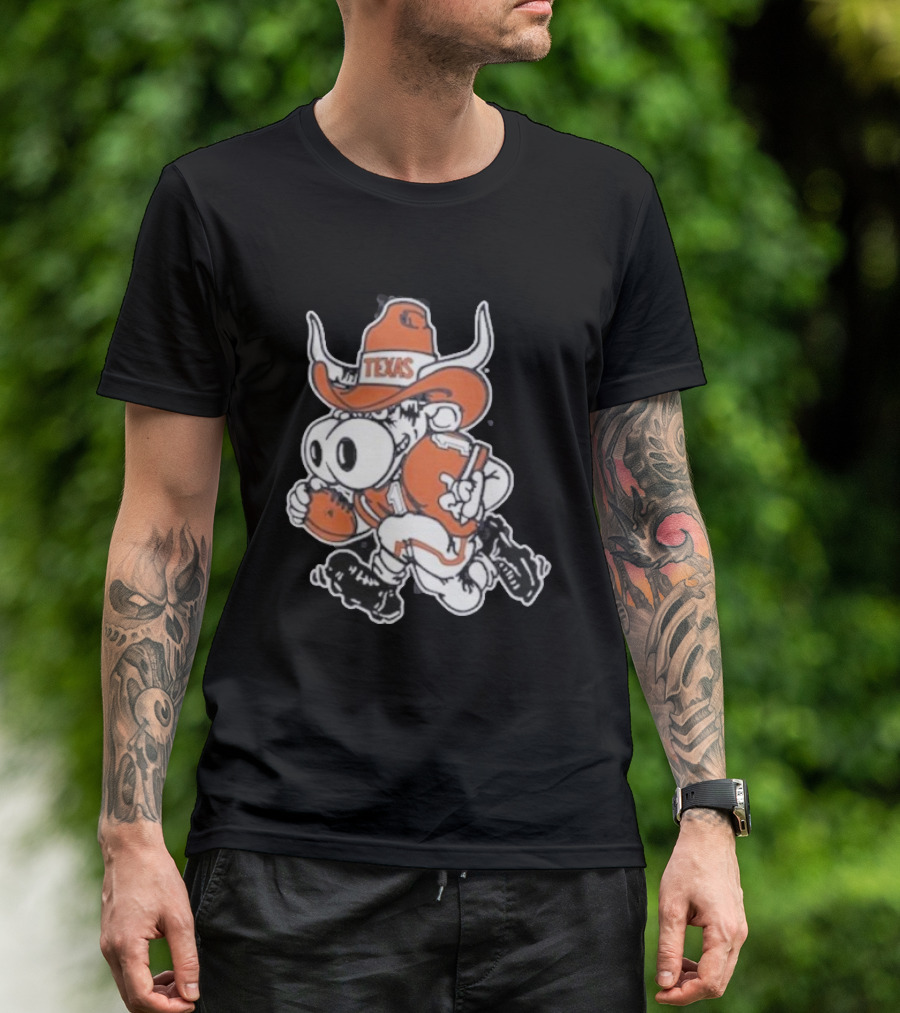 Texas Longhorns Bevo Mascot Football Cowboy T-Shirt