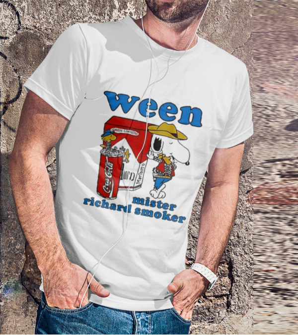 Ween Mister Richard Smoker Snoopy Coca-Cola Marlboro T-Shirt