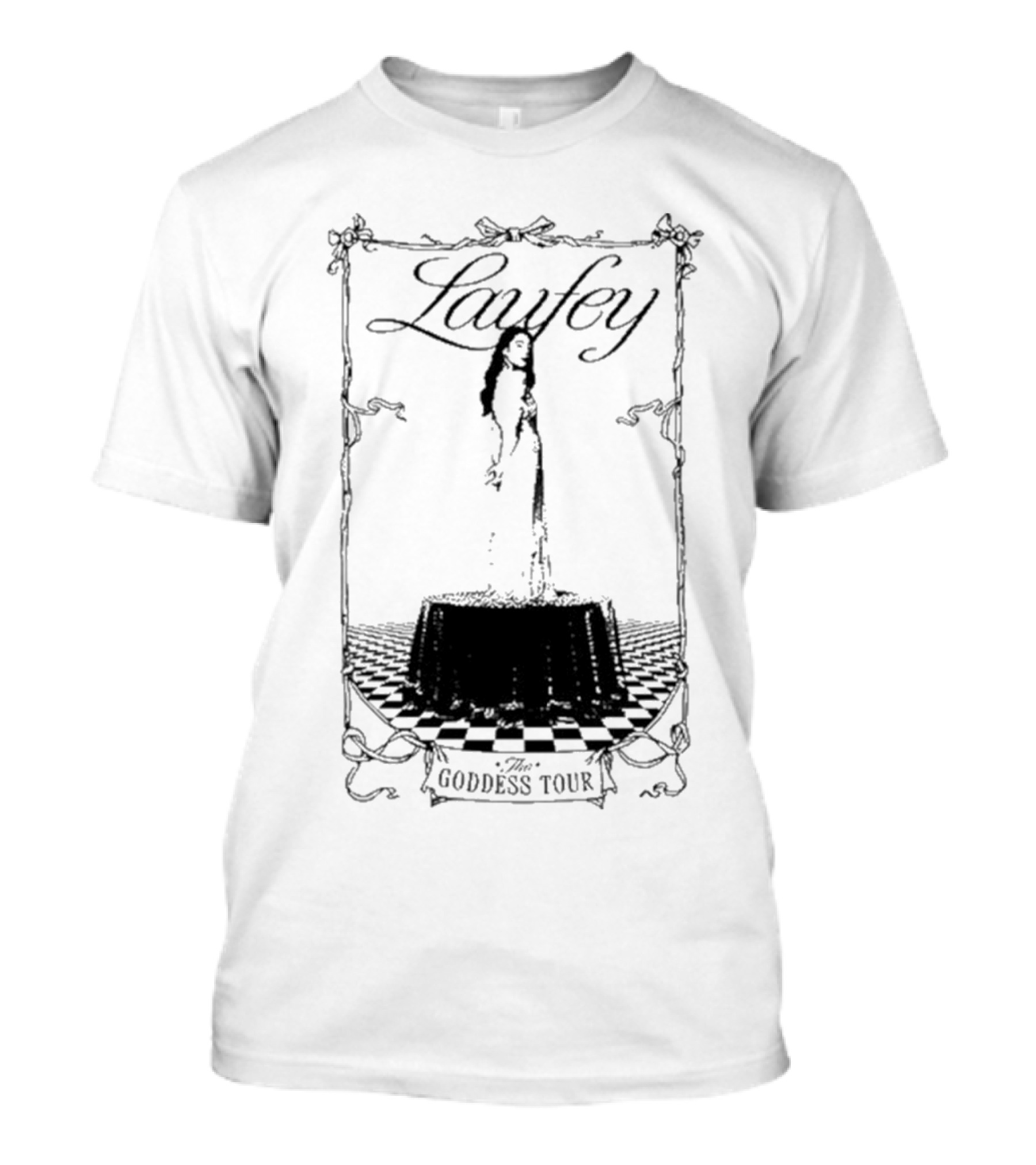 Laufey The Goddess Tour Chessboard Frame Art With Elegant Woman T-Shirt