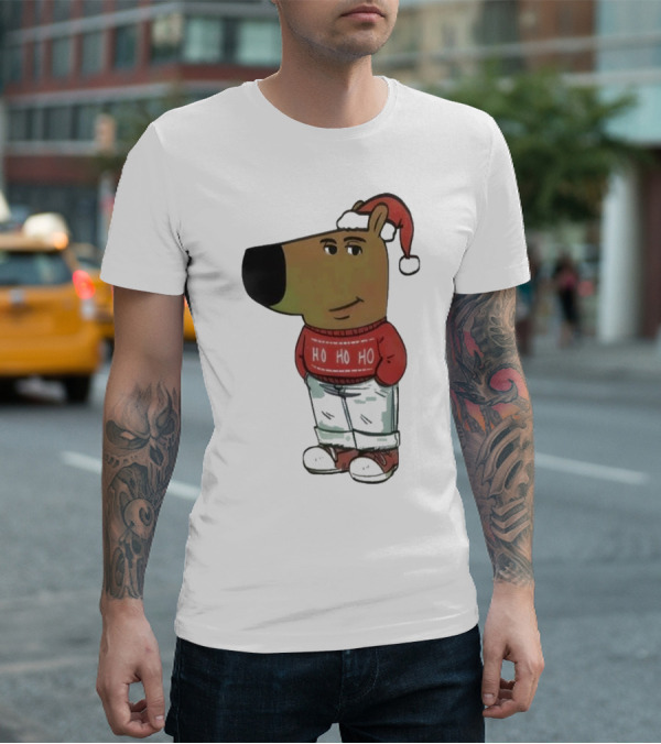 Ho Ho Ho Chill Guy Dog Christmas T-Shirt