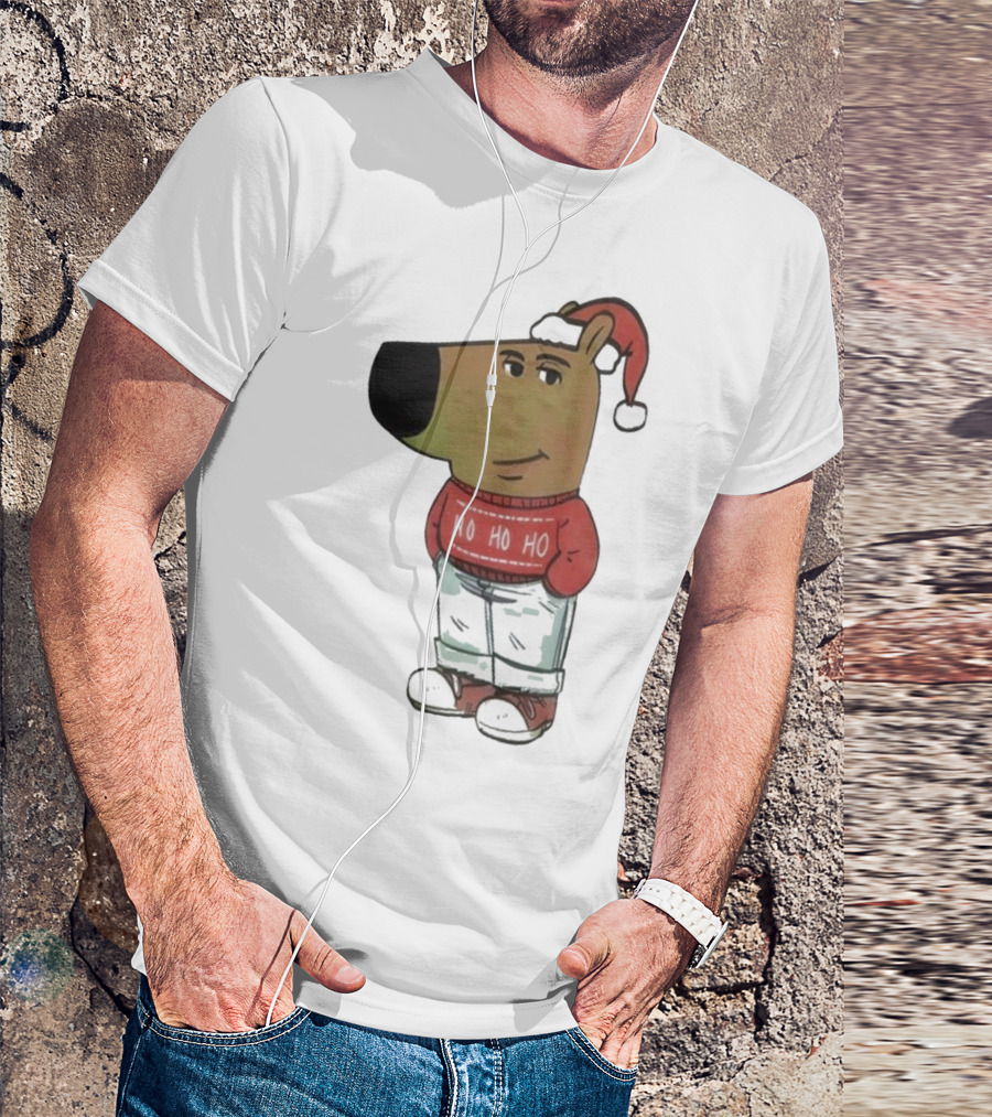 Ho Ho Ho Chill Guy Dog Christmas T-Shirt