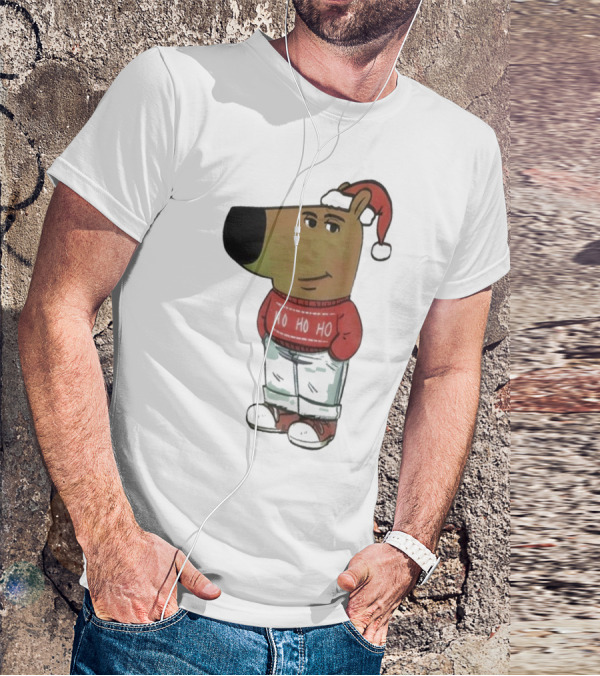 Ho Ho Ho Chill Guy Dog Christmas T-Shirt