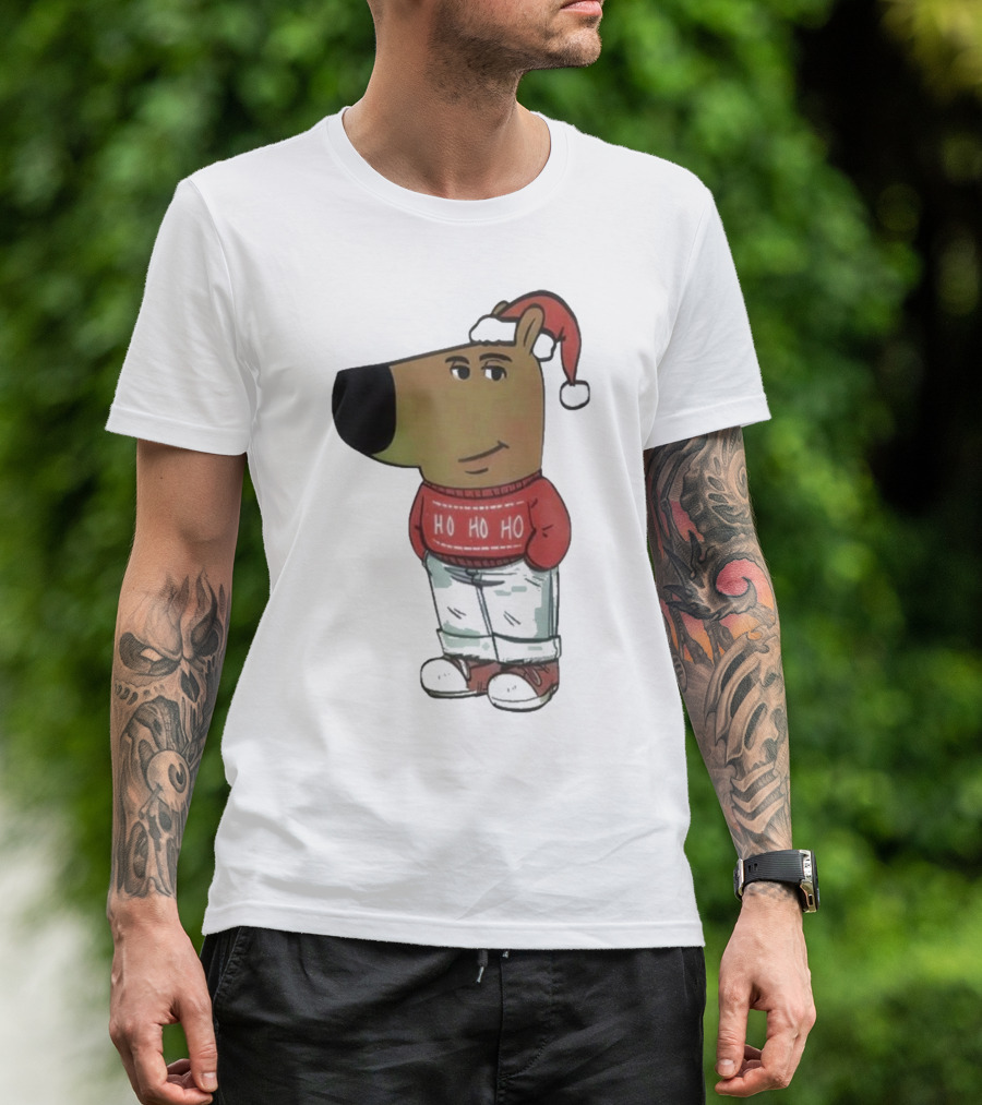 Ho Ho Ho Chill Guy Dog Christmas T-Shirt