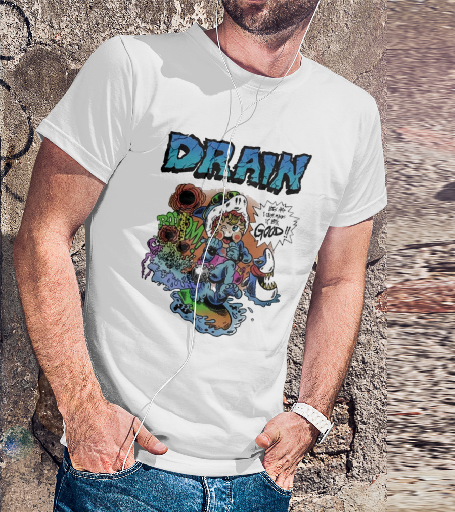 DRAIN Life's Hard But I Got It Good Skater Duck Bombs T-Shirt