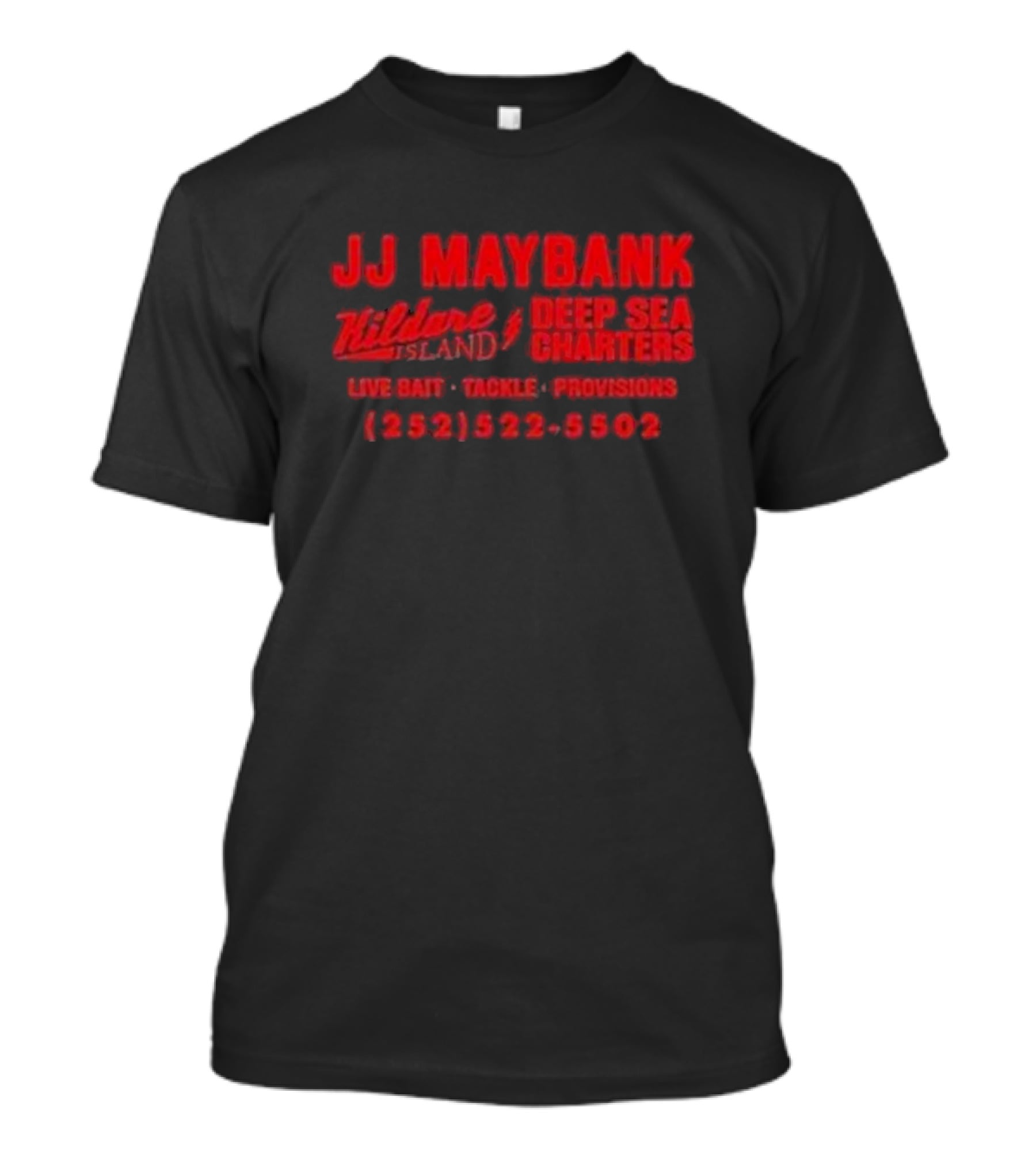 JJ Maybank Kildare Island Deep Sea Charters Live Bait Tackle Provisions Christmas T-Shirt