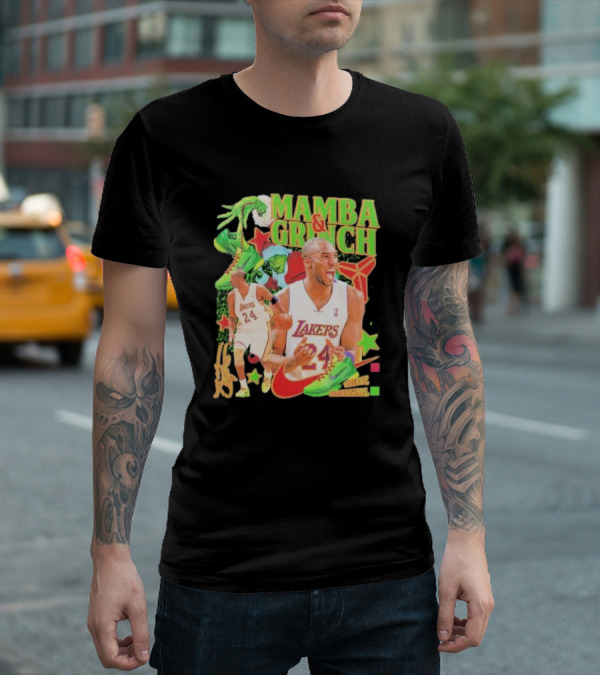 Mamba And Grinch Stole Christmas Kobe Bryant Lakers T-Shirt