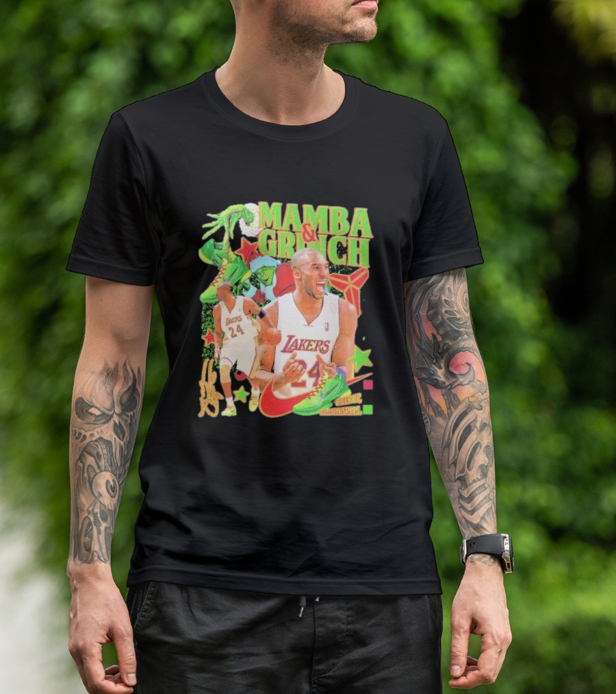 Mamba And Grinch Stole Christmas Kobe Bryant Lakers T-Shirt