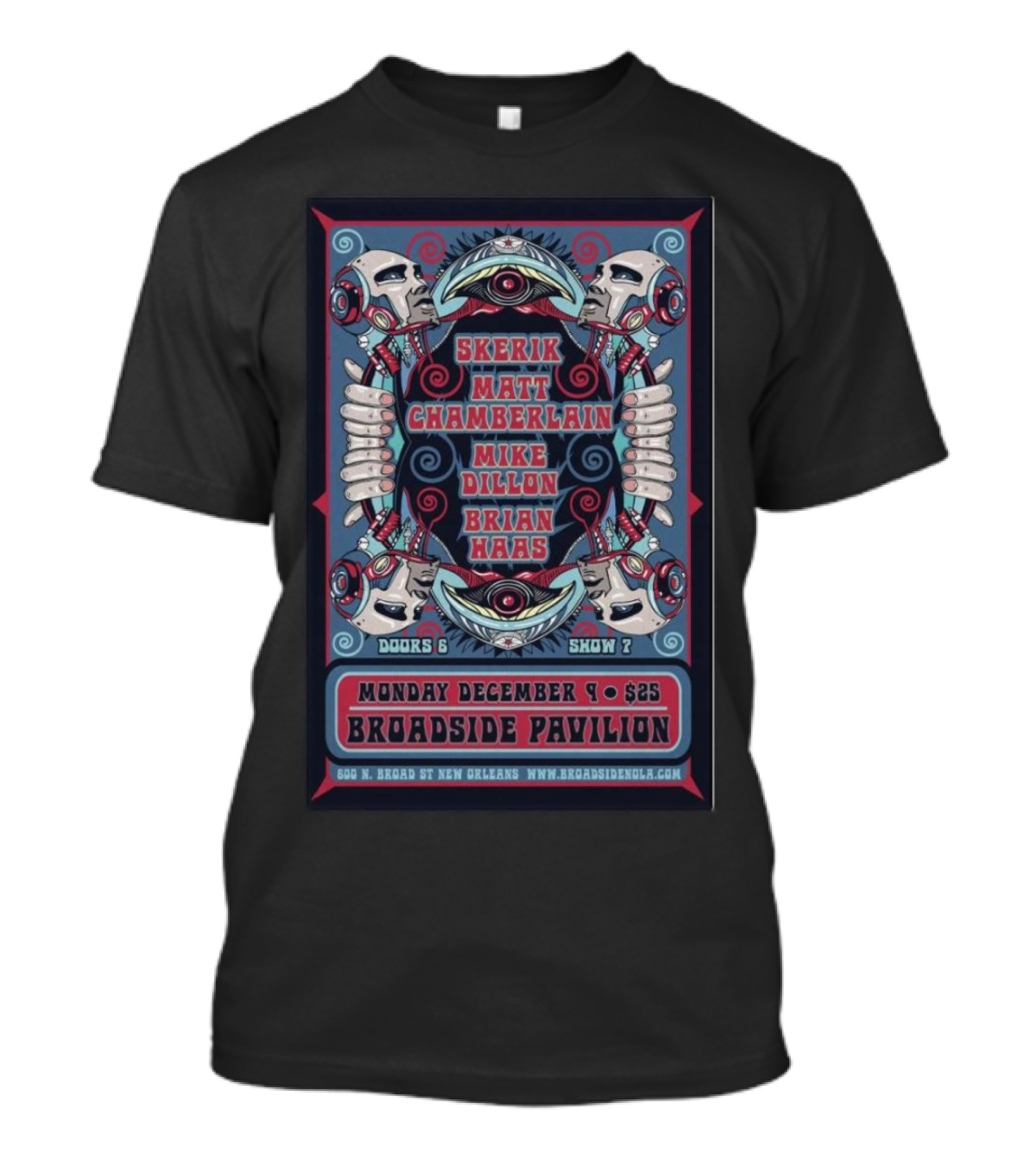 Skerik Matt Chamberlain Mike Dillon Brian Haas Live At Broadside Pavilion New Orleans December 9 T-Shirt