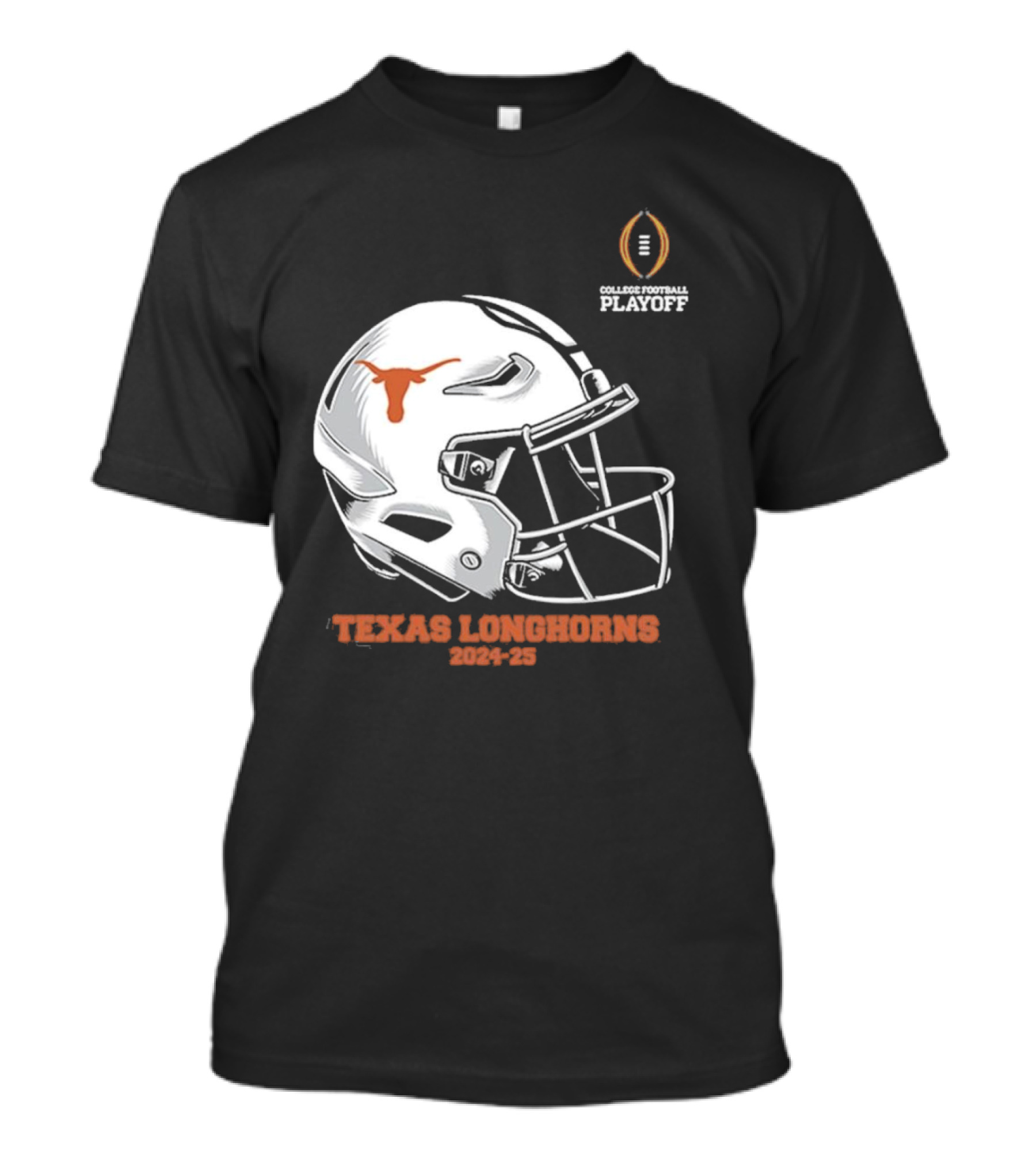 Texas Longhorns College Football Playoff 2024-25 Helmet T-Shirt