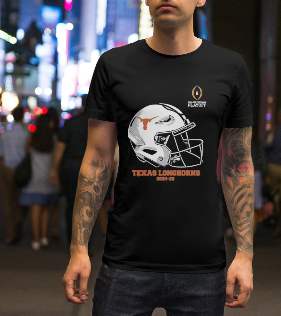 Texas Longhorns College Football Playoff 2024-25 Helmet T-Shirt