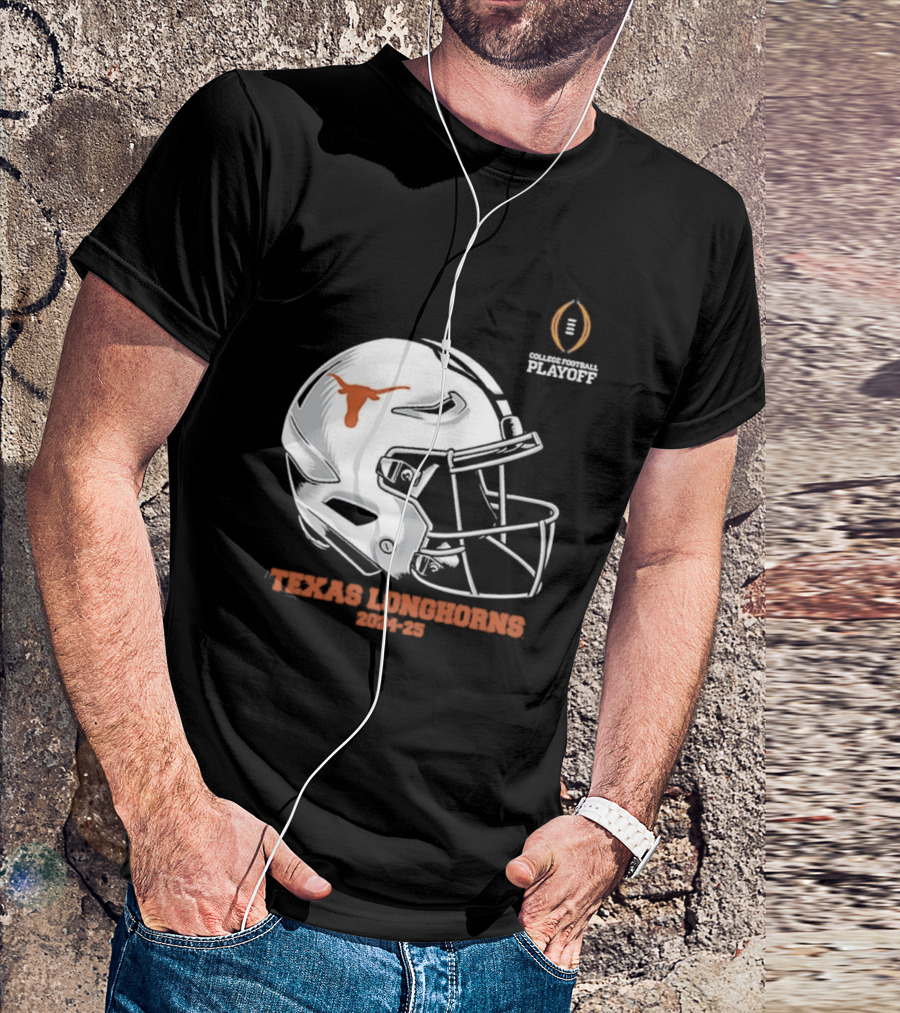 Texas Longhorns College Football Playoff 2024-25 Helmet T-Shirt