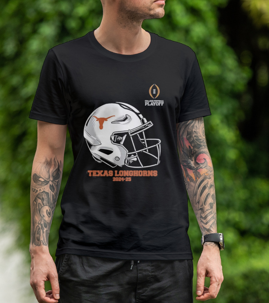 Texas Longhorns College Football Playoff 2024-25 Helmet T-Shirt