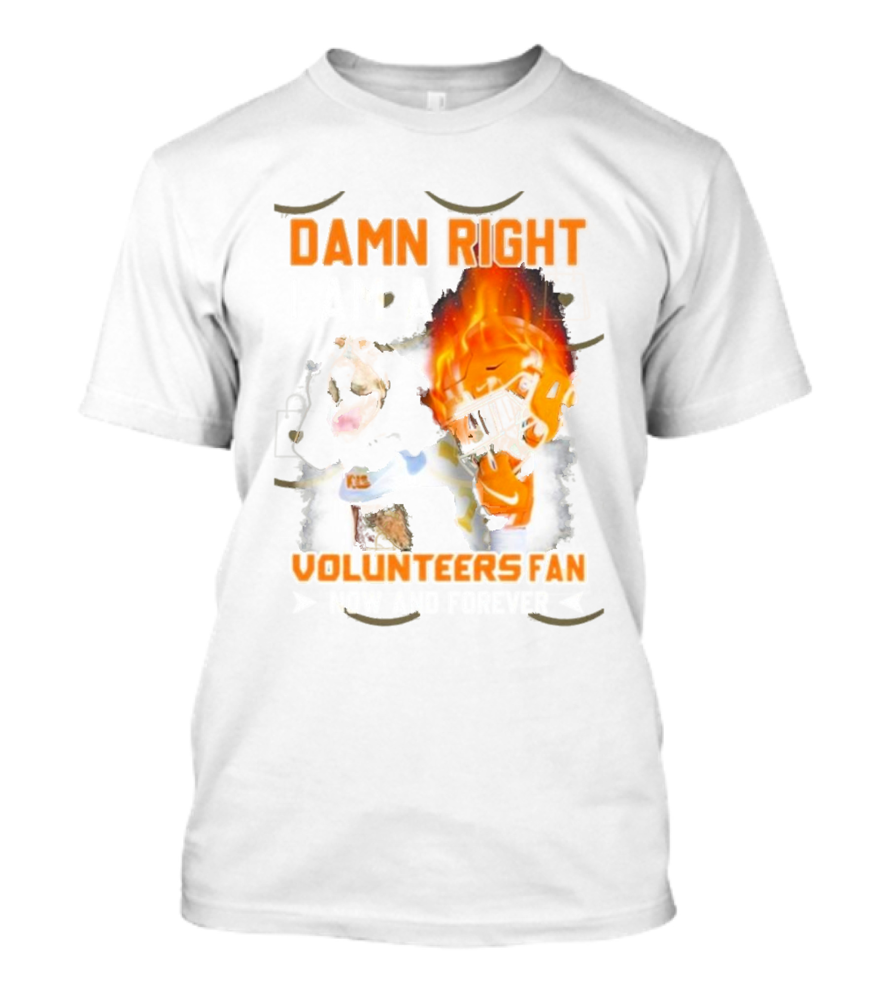 Damn Right Volunteers Fan Football Passion Now And Forever T-Shirt