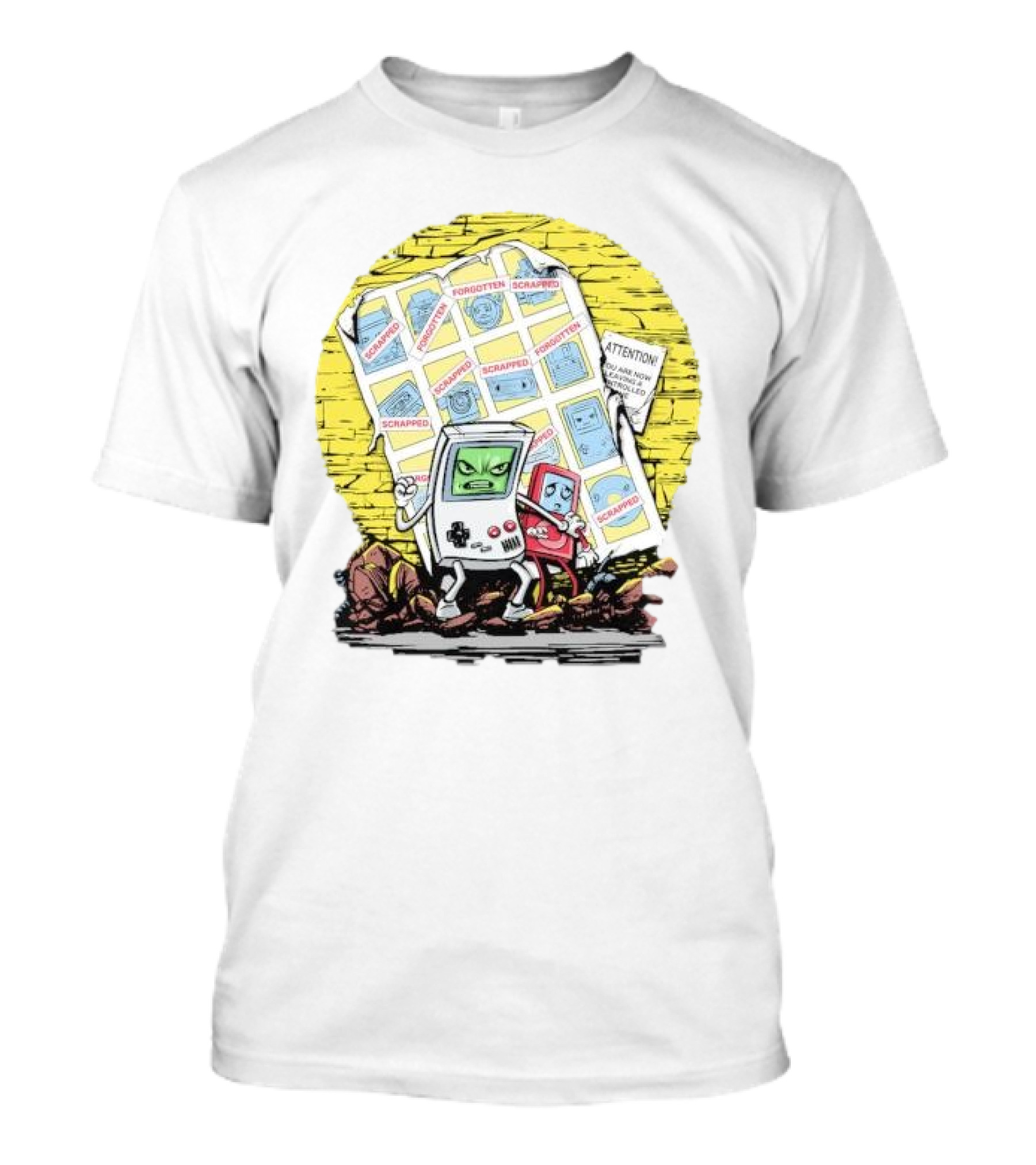 Forgotten Scrapped Days Of Technology Past Attention T-Shirt