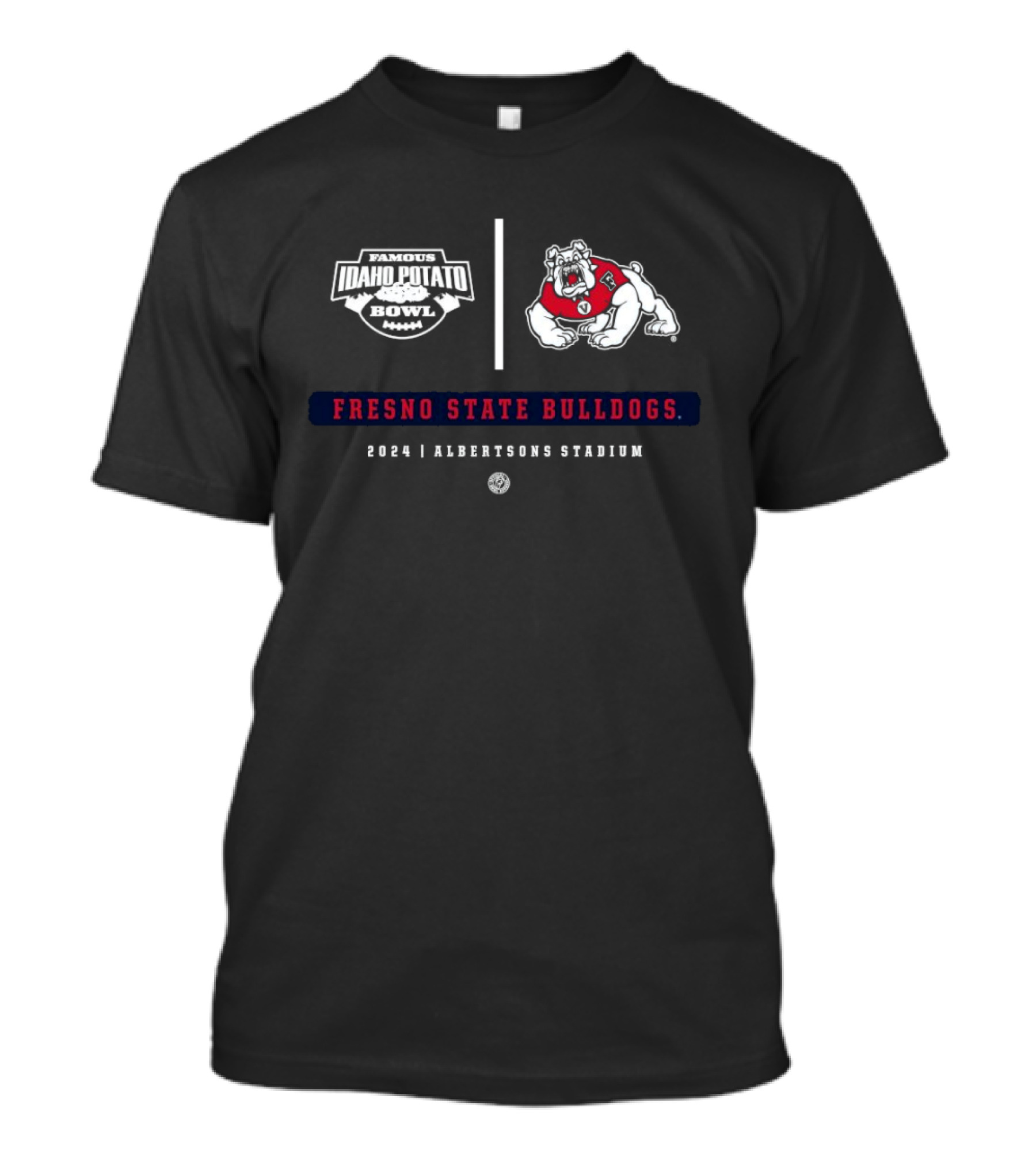 Fresno State Bulldogs 2024 Famous Idaho Potato Bowl Albertsons Stadium T-Shirt