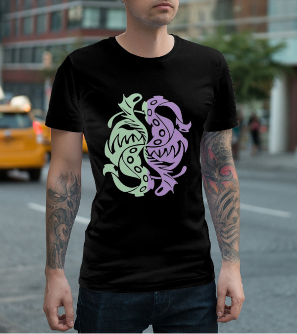 Envy Sigil Green And Purple Tribal Yin Yang T-Shirt