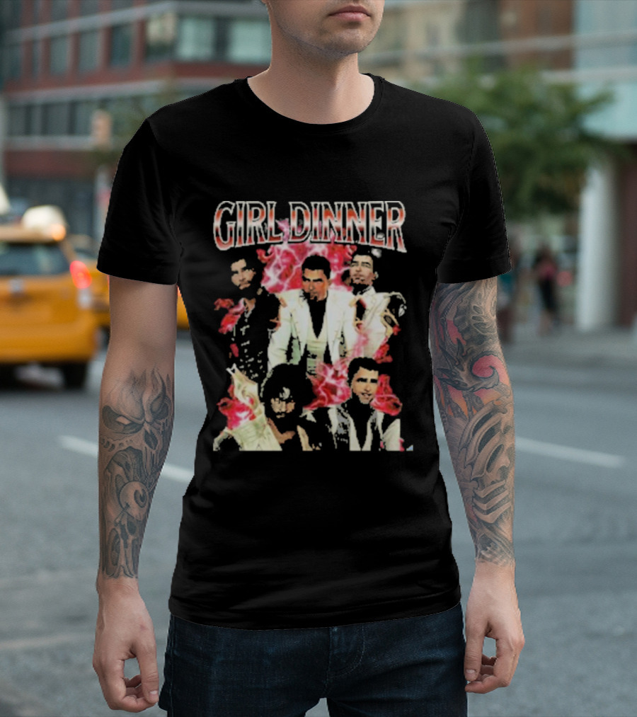 Girl Dinner Jayce Arcane Vaporwave Style Multicolor Figures T-Shirt