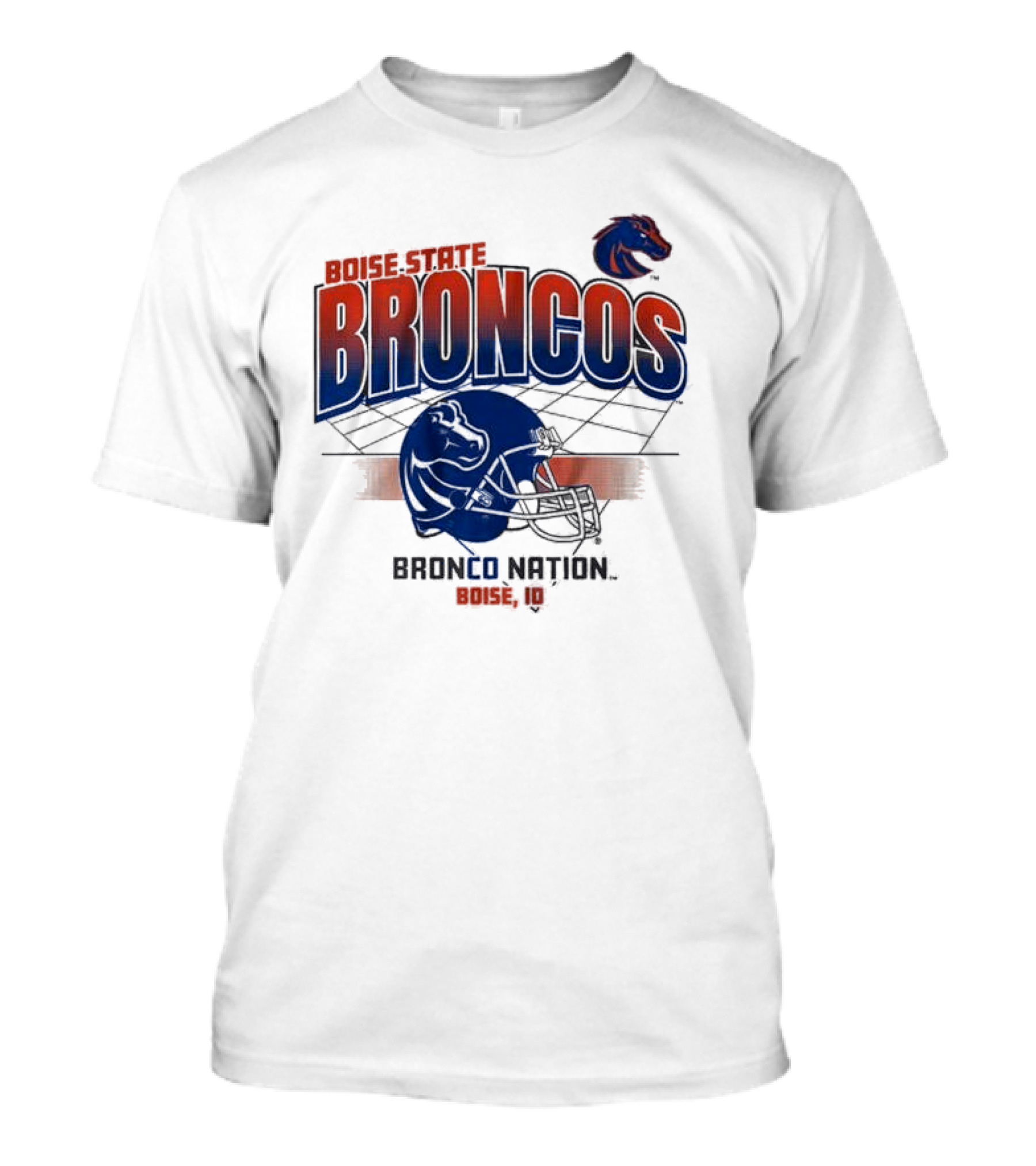 Boise State Broncos Bronco Nation Boise ID Football Helmet T-Shirt
