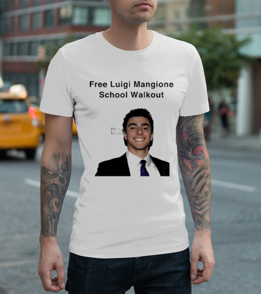 Free Luigi Mangione School Walkout Protest Movement T-Shirt