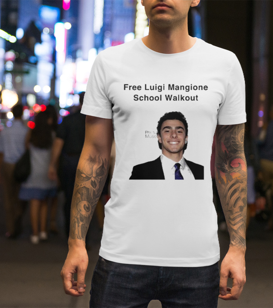 Free Luigi Mangione School Walkout Protest Movement T-Shirt