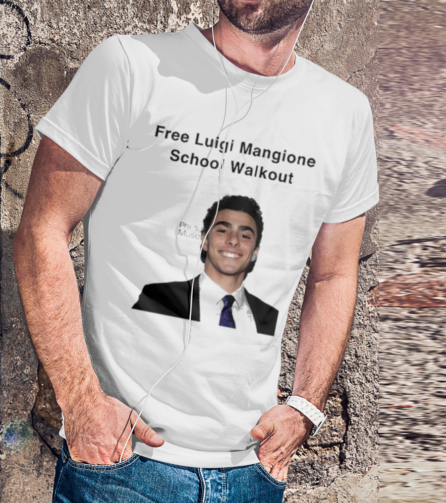 Free Luigi Mangione School Walkout Protest Movement T-Shirt