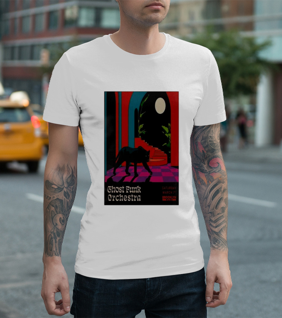 Ghost Funk Orchestra Saturday March 1 2025 Brooklyn T-Shirt