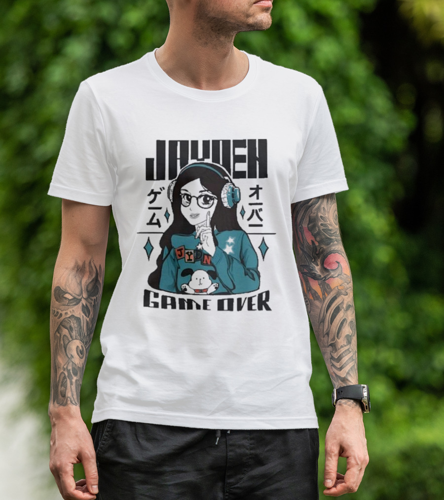 Jayden Game Over 2024 Anime Style Character Headphones Sweater Gemma Icons T-Shirt