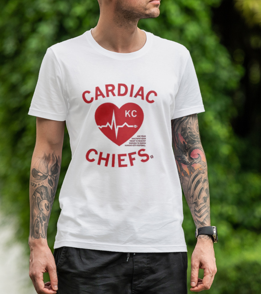 Cardiac Chiefs KC Heartbeat Kansas City Football T-Shirt