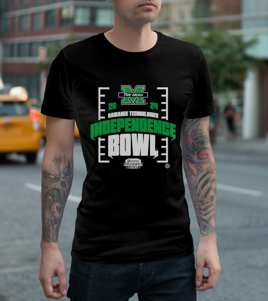 Marshall Thundering Herd 2024 Radiance Technologies Independence Bowl The Herd Football Event T-Shirt