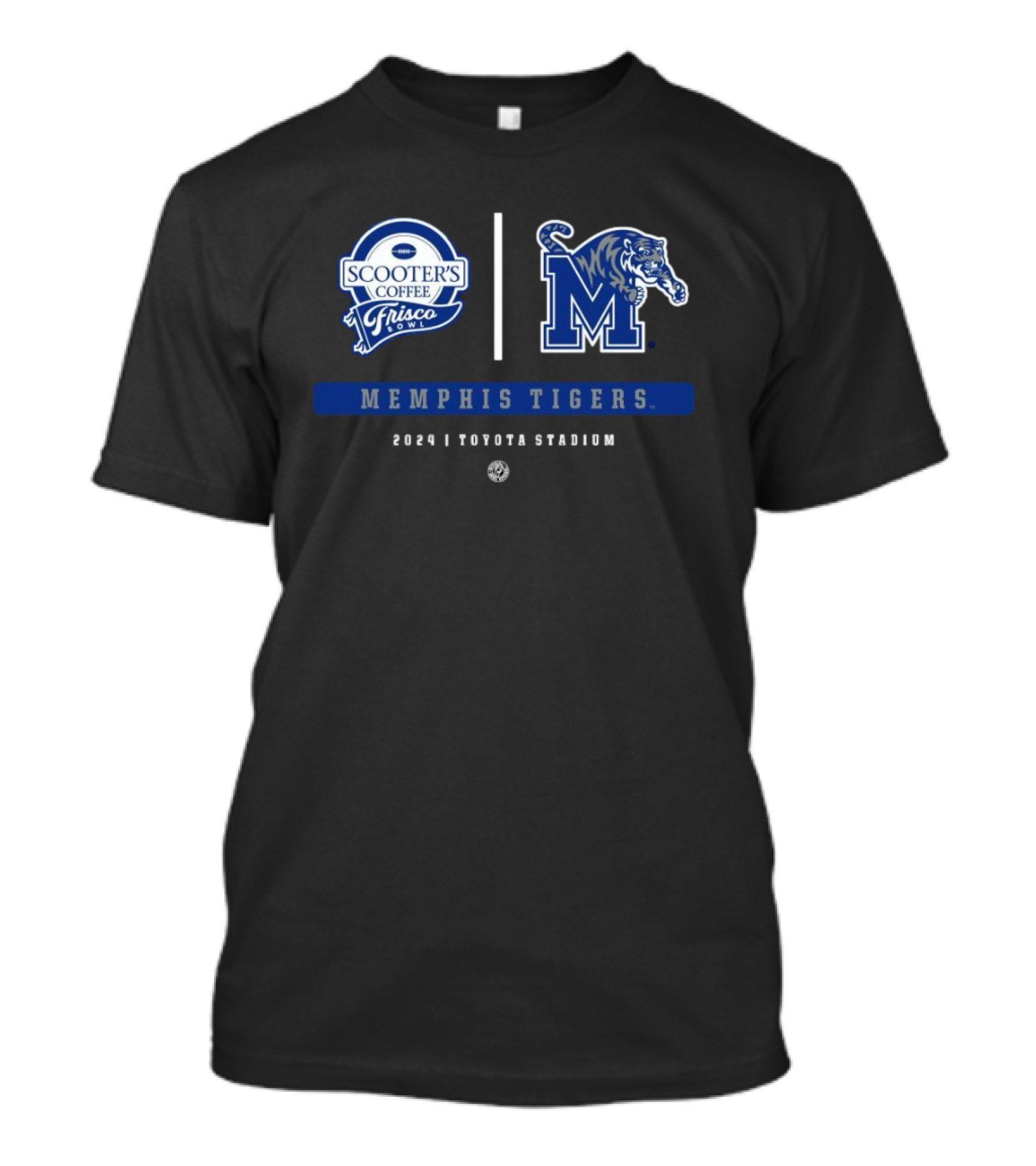 Memphis Tigers Scooter’s Coffee Frisco Bowl 2024 Toyota Stadium T-Shirt