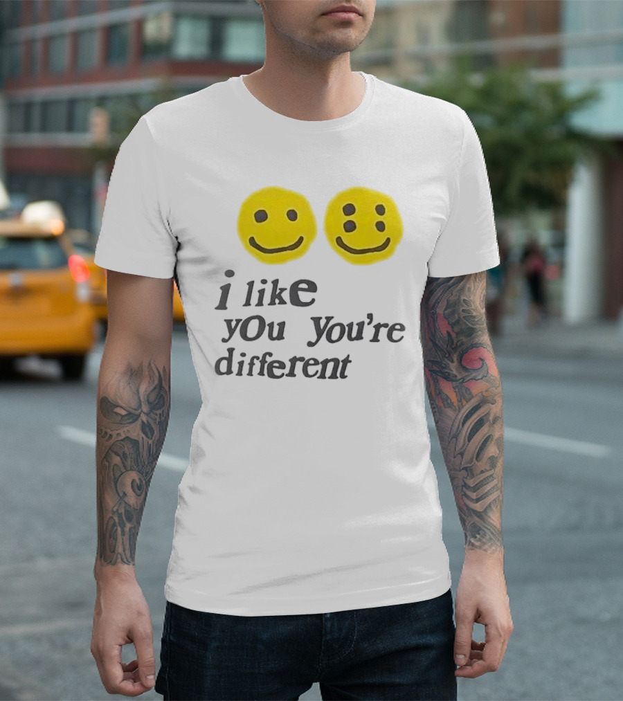 Cactus Plant Flea Market I Like You You're Different Smiley Faces T-Shirt