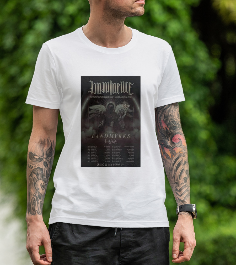 Imminence The Return Of The Black Tour North America 2025 Featuring Landmvrks And Jiluka T-Shirt