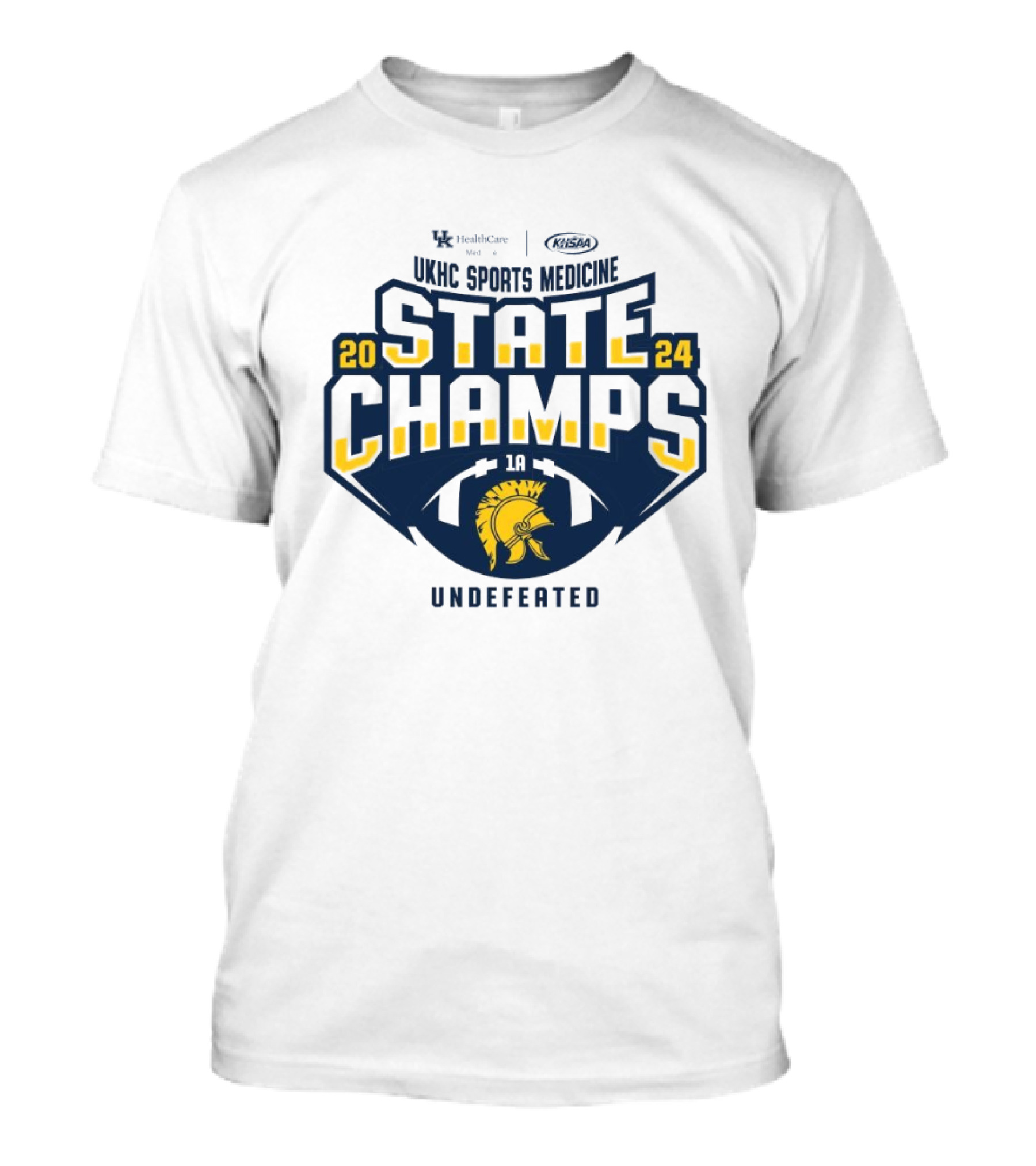 UKHC Sports Medicine 2024 KHSAA State Champs 1A Undefeated Sayre Spartans T-Shirt