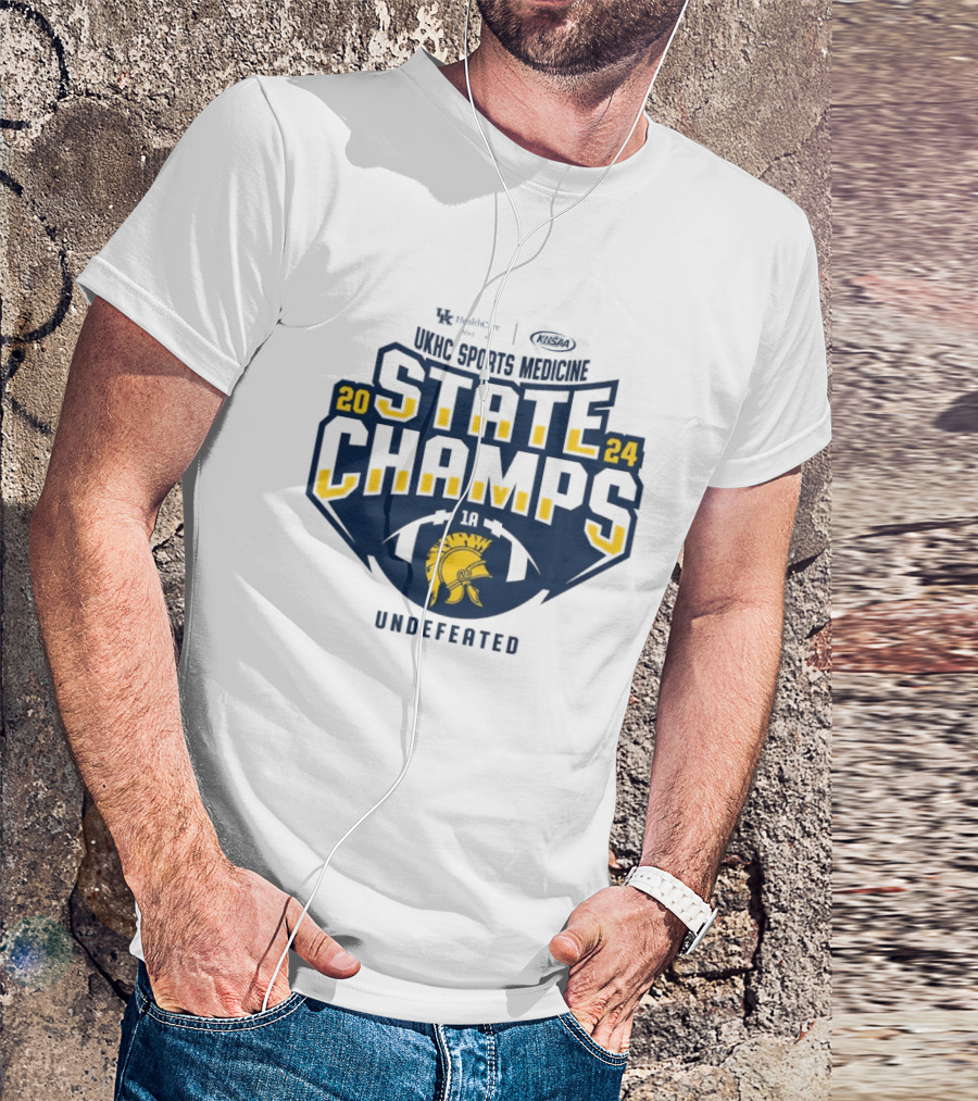 UKHC Sports Medicine 2024 KHSAA State Champs 1A Undefeated Sayre Spartans T-Shirt