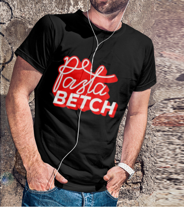 ITSQCP Pasta Betch Red And White Bold Script T-Shirt