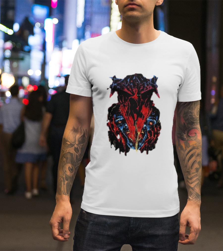 Revocation Nihilistic Violence Album Art Two Colossal Colorful Faces T-Shirt