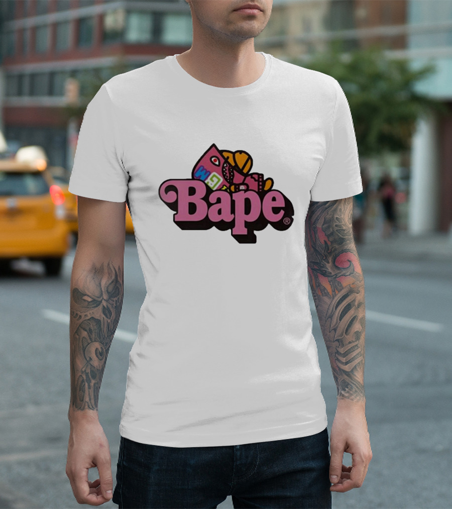 Bape Pink Shark Milo WGM T-Shirt