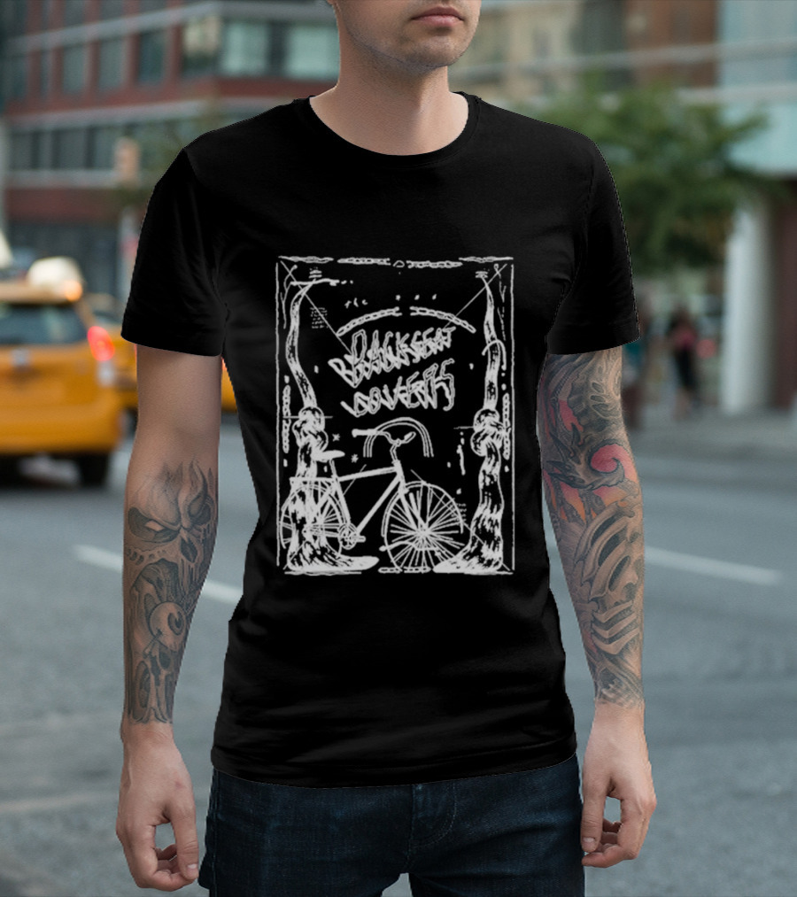 Backseat Lovers Spooky Bike In Enchanted Forest Frame T-Shirt