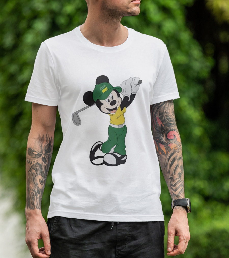 Mickey Mouse Golf Masters Tournament Iconic Swing T-Shirt