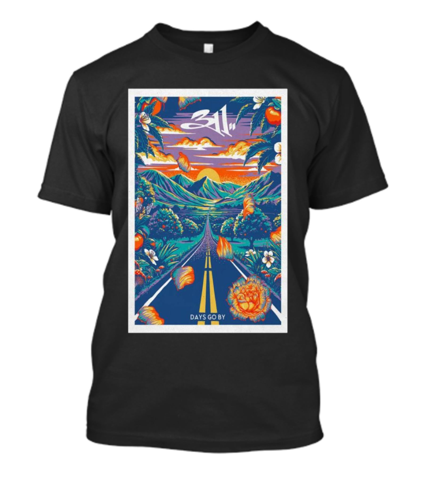 311 Band Vibrant Road Trip Mountains Sunset Days Go By T-Shirt