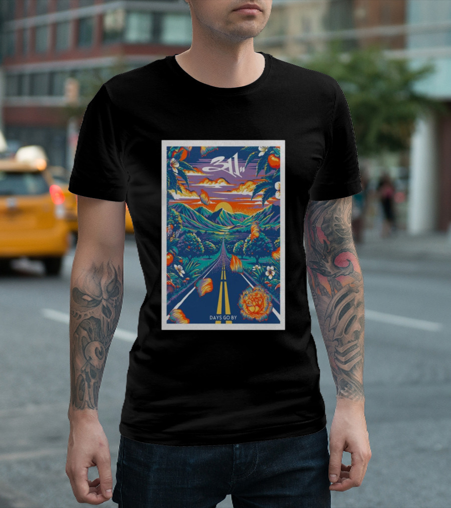 311 Band Vibrant Road Trip Mountains Sunset Days Go By T-Shirt