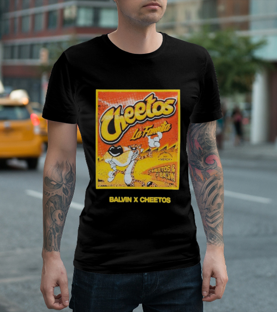Cheetos La Familia Merch Balvin X Cheetos Collaboration T-Shirt