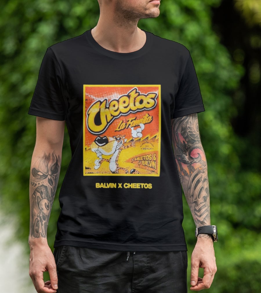Cheetos La Familia Merch Balvin X Cheetos Collaboration T-Shirt