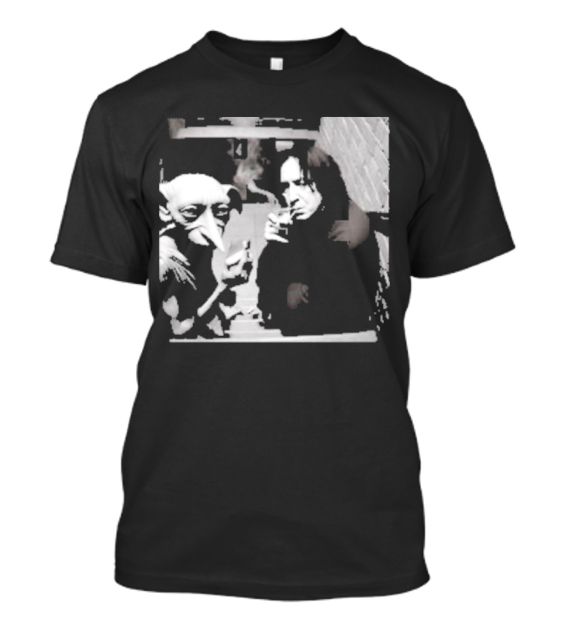 Dobby And Snape Smoking In T-Shirt