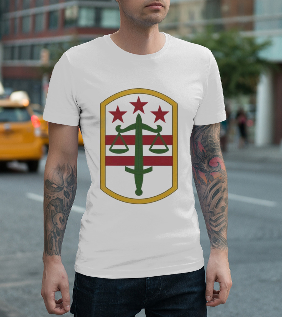 260 Military Police Command Insignia with Stars and Sword Scales Emblem T-Shirt